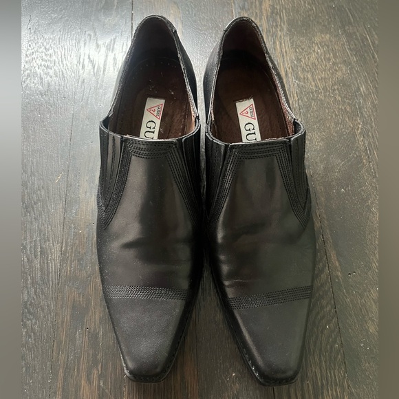 GUESS 90s Y2K Black Western Rodeo Maximalism Shoe Ankle Boots- 8 - Picture 3 of 10